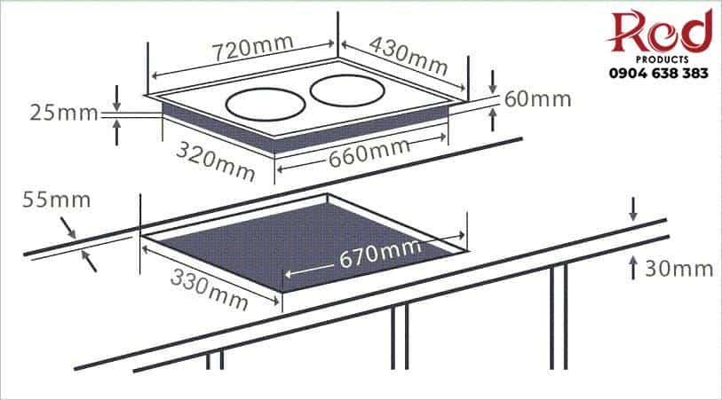 Bếp điện từ đôi Chef's EH-DIH866N 3