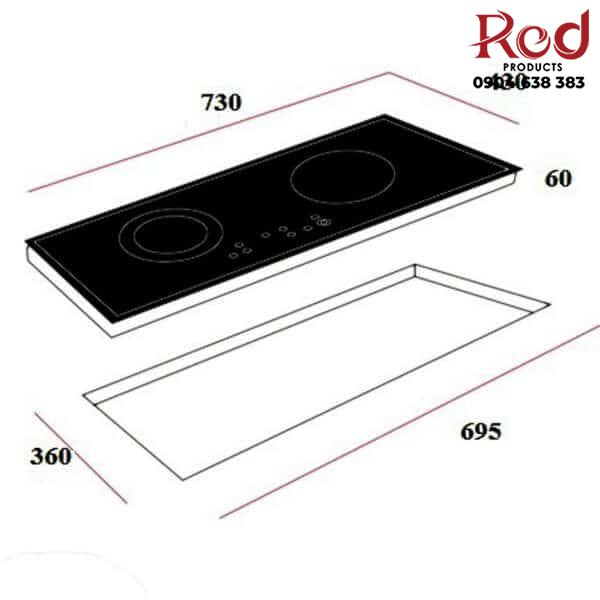 Bếp điện từ 2 vùng nấu lắp âm Teka IB 702 4