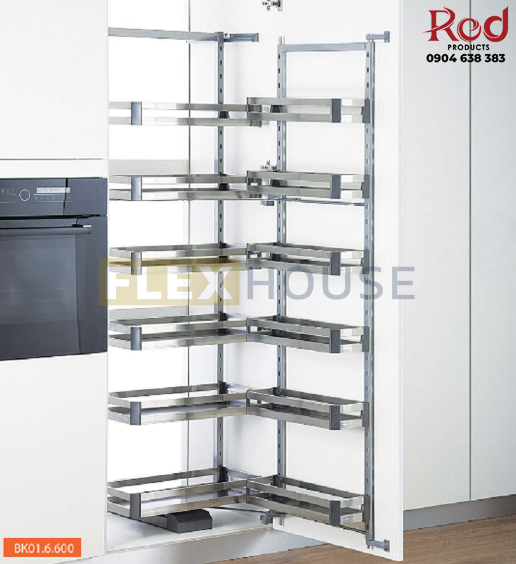 Hệ giá kho 6 tầng inox hộp Garis BK01.6.600