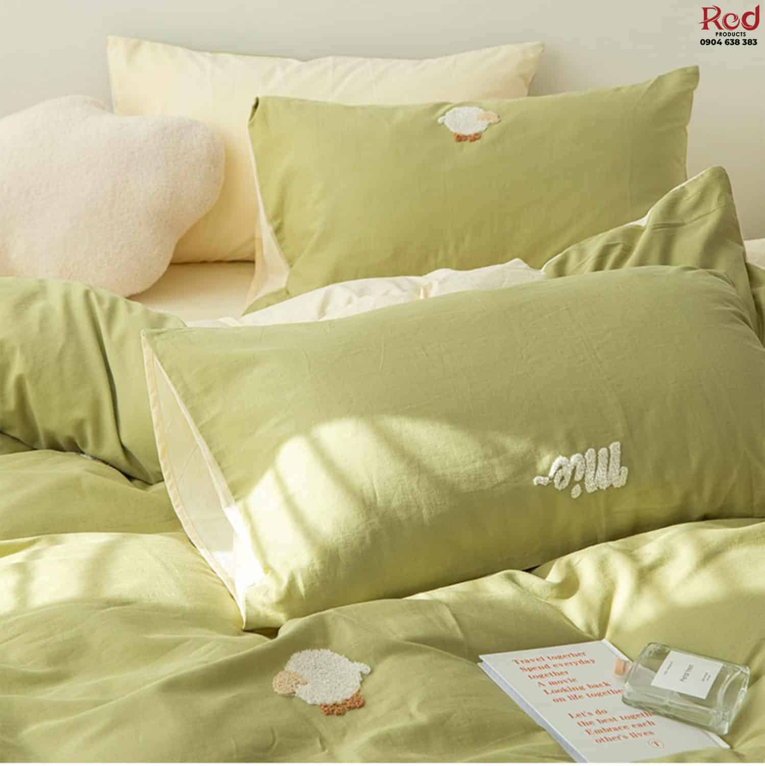 Bộ chăn ga giường cotton họa tiết ly trà sữa MM3043 13