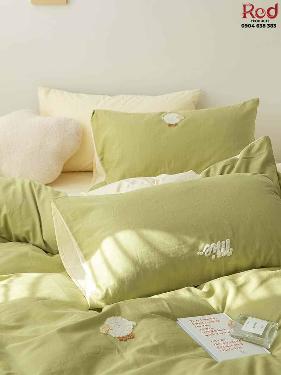 Bộ chăn ga giường cotton họa tiết ly trà sữa MM3043 10