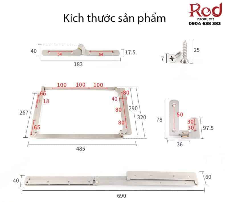 Bộ phụ kiện cửa nhôm kính xếp trượt BTS-7411A 12