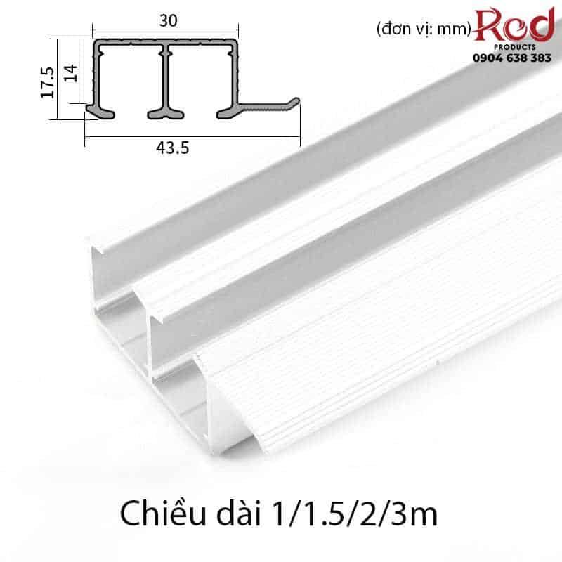 Bộ ray trượt đôi cửa kính dày 5mm CG181A 3