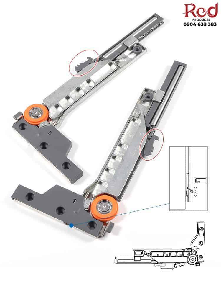 Bộ ray lùa cửa tủ Tivi tải trọng 25kg YG208 6