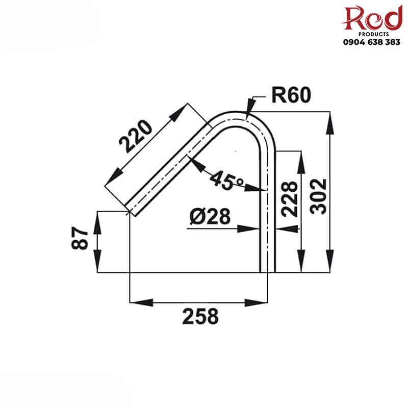 Bộ trộn bồn tắm đặt sàn Roots Hafele 495.61.177 12