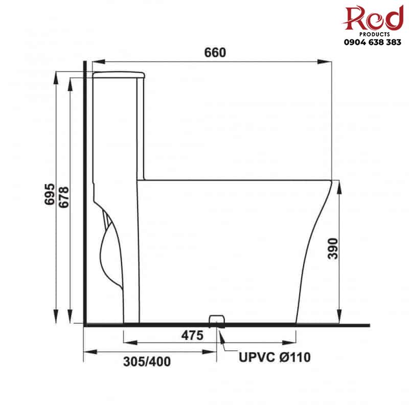 Bồn cầu 1 khối tựa lựng cao cấp Sapporo Hafele 588.79.409 7