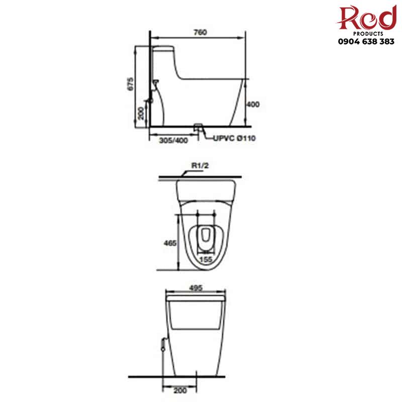 Bồn cầu cao cấp Iconic Rimles Hafele 588.79.401 4