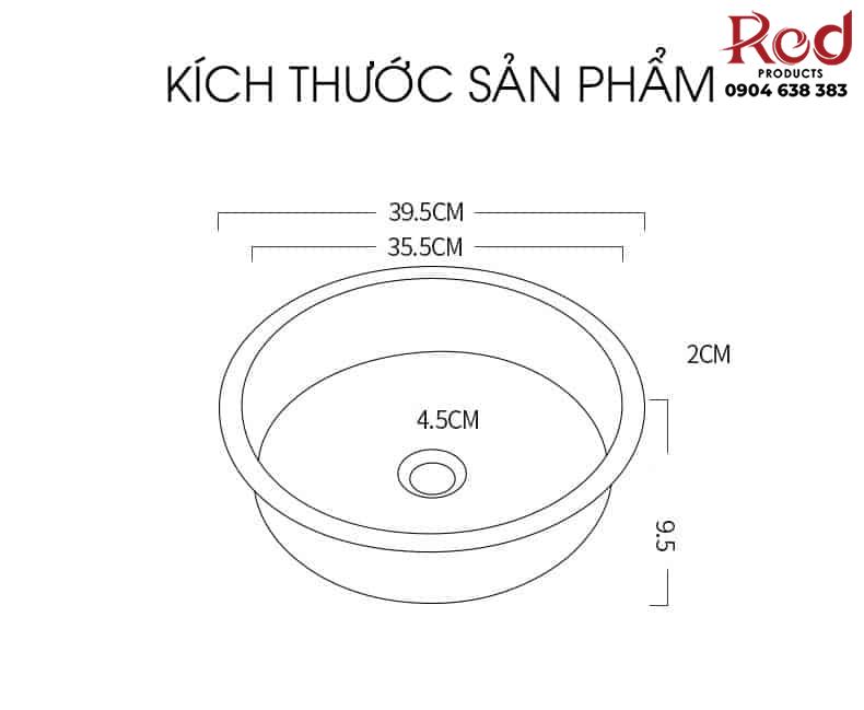 Bồn lavabo inox âm bàn cho phòng tắm SX5183 9