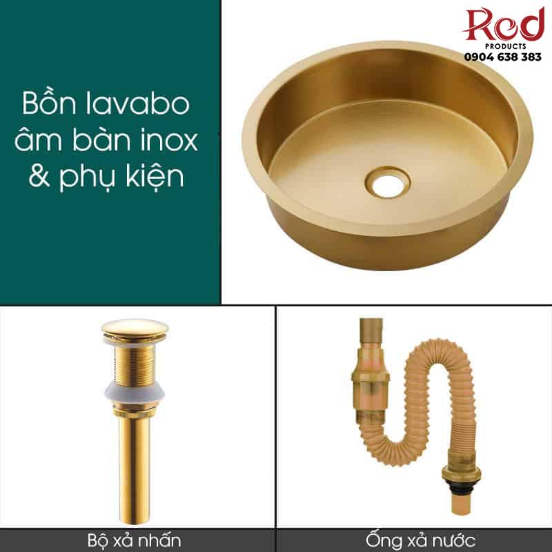 Bồn lavabo inox âm bàn cho phòng tắm SX5183 10