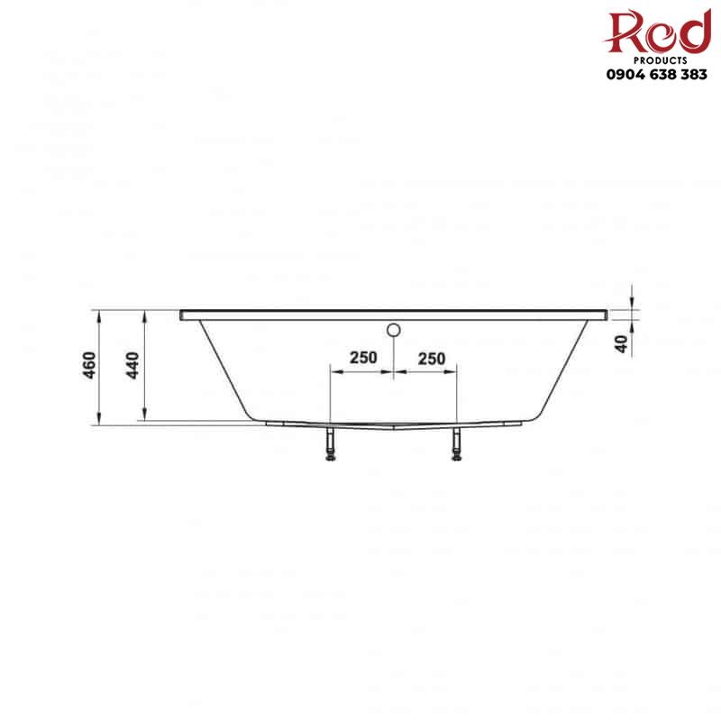 Bồn tắm âm hình bầu dục Nagoya 1700 Hafele 588.79.600 8