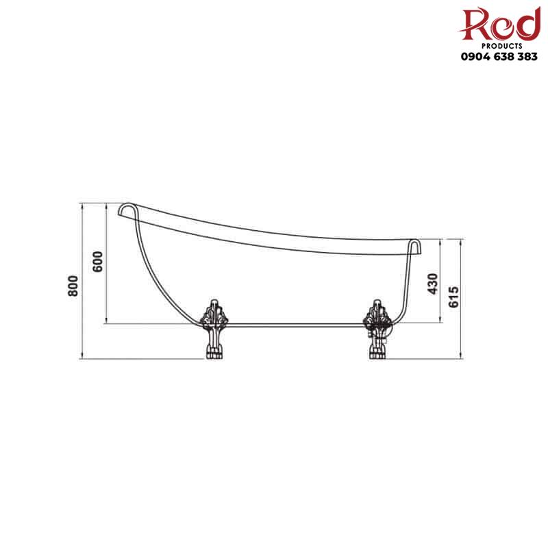 Bồn tắm độc lập Nagoya hình bầu dục 1550 Hafele 588.99.630 7