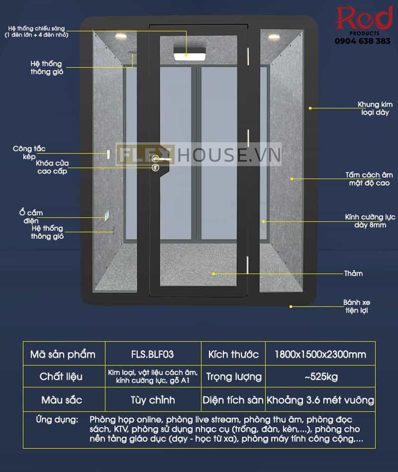 Bốt cách âm chơi nhạc cụ họp trực tuyến FLS.BLF03 25