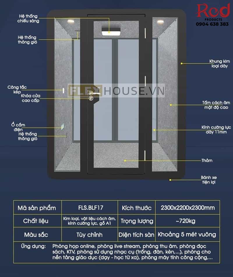 Bốt cách âm di động cho văn phòng mở FLS.BLF17 24