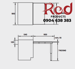 Bàn kéo mở rộng với chân bàn đơn HAFELE 505.74.921 2