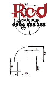 Chặn cửa bán nguyệt HAFELE 489.70.230 3