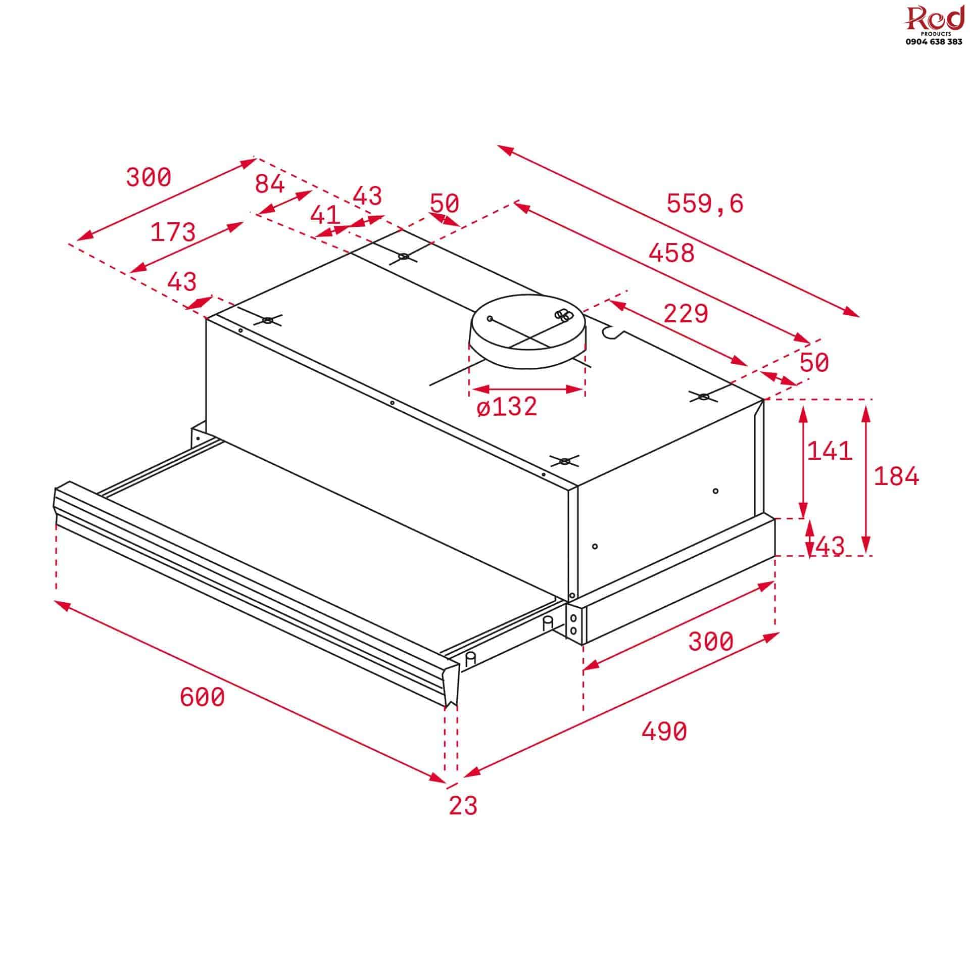 Máy hút mùi âm tủ Teka CNL 6400 3