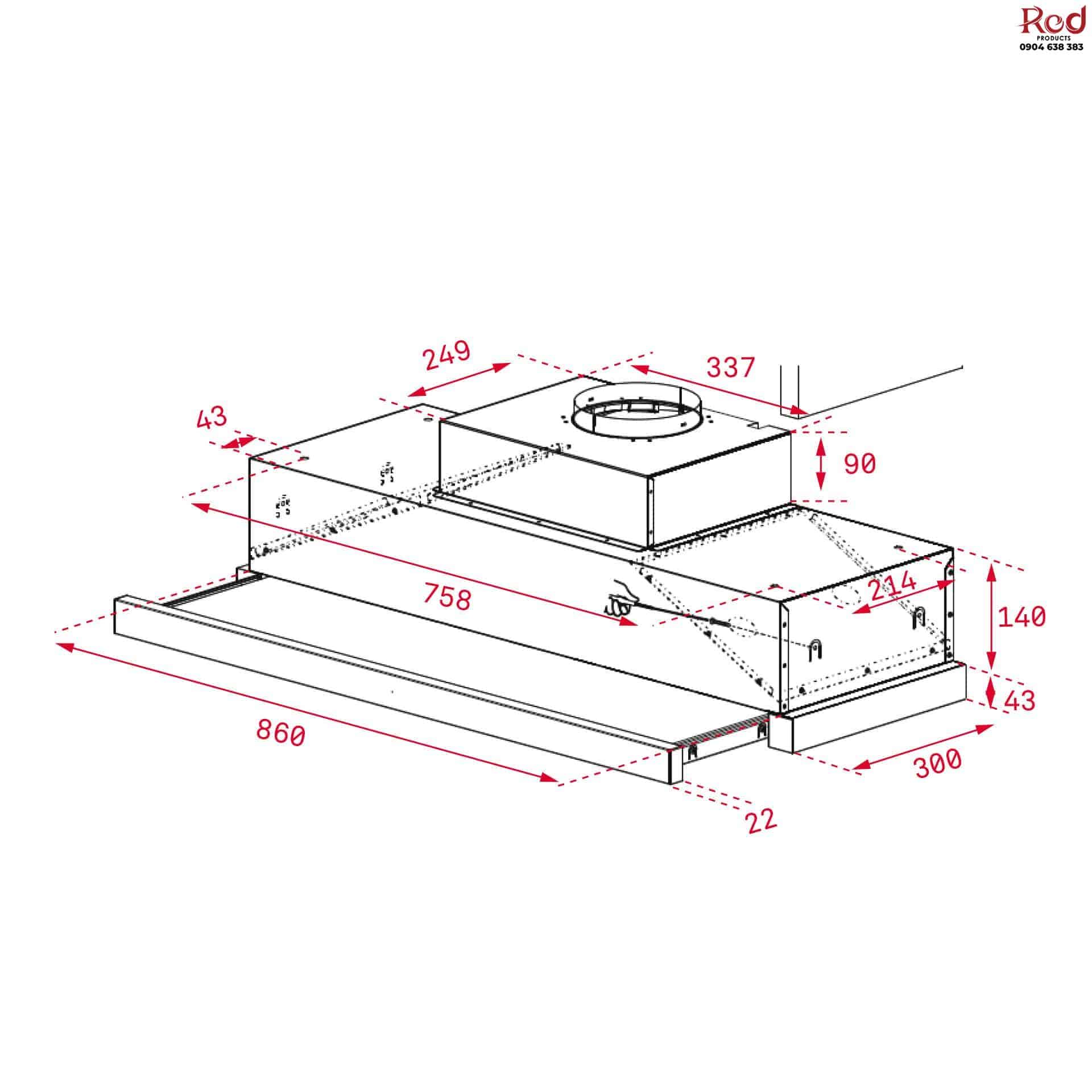 Máy hút mùi âm kéo rút Teka CNL 9815 PLUS 2