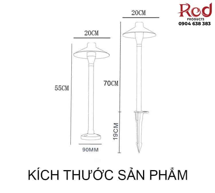 Đèn cột chiếu sáng sân vườn hình nấm CPD121 9