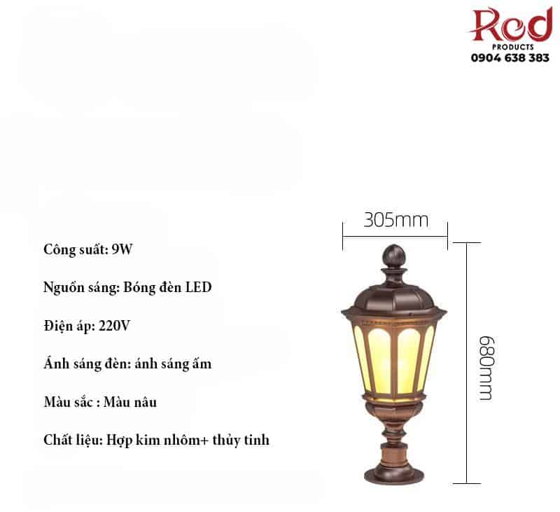 Cột đèn sân vườn ngoài trời kiểu Châu Âu WZ002 16