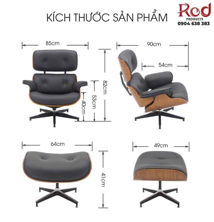 Ghế lười thư giãn Eames Lounge Chair cao cấp JB8001 10