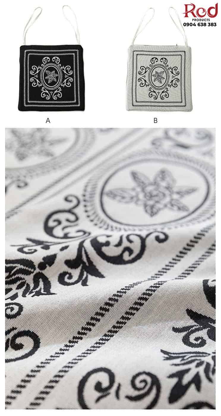 Đệm ghế hình vuông Jacquard dập nổi PCH5842 5