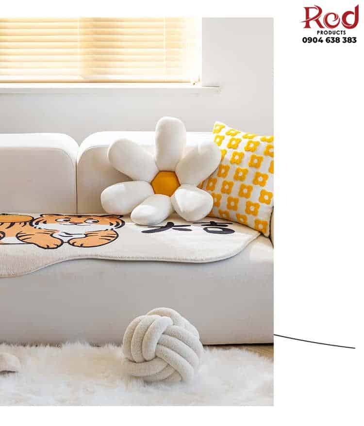 Đệm phủ ghế sofa lông nhân tạo hoa văn họ mèo YY0104 19