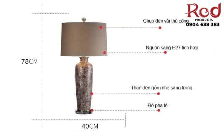 Đèn bàn sang trọng đơn giản kiểu Mỹ KLS7750 8