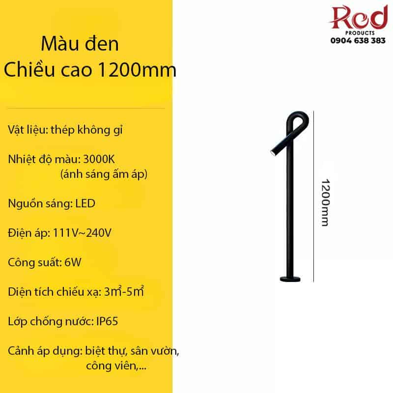 Đèn cắm cỏ gậy móc cao chiếu sáng sân vườn C066 15