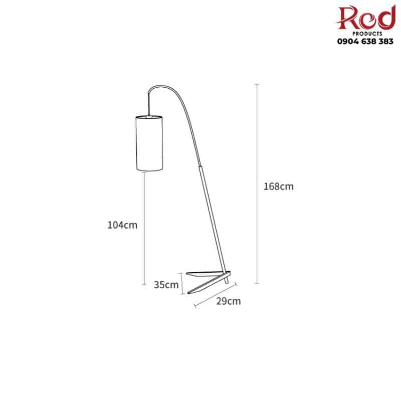 Đèn cây đứng hình trụ tròn nghệ thuật HS2004 8