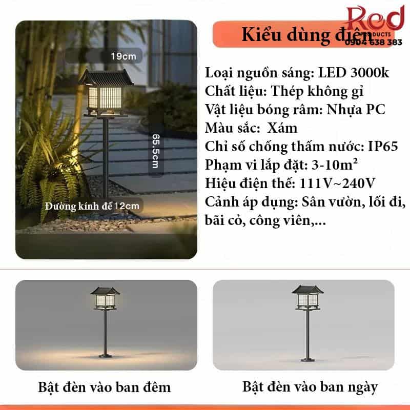 Đèn cột chiếu sáng lối đi phong cách cổ điển C3037 16