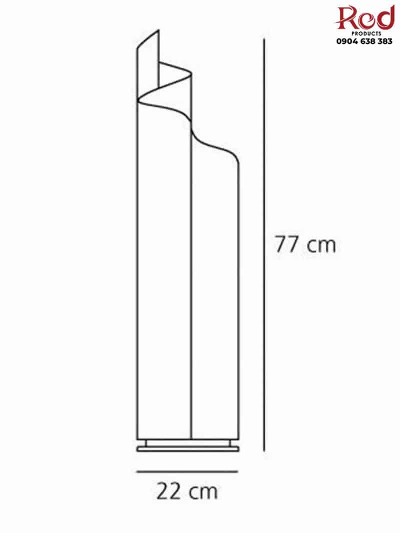 Đèn để bàn acrylic dải lụa xoắn màu trắng HX9636 16