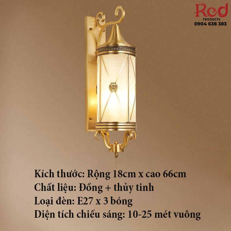 Đèn đồng treo tường cổ điển phong cách Châu Âu B1060 12