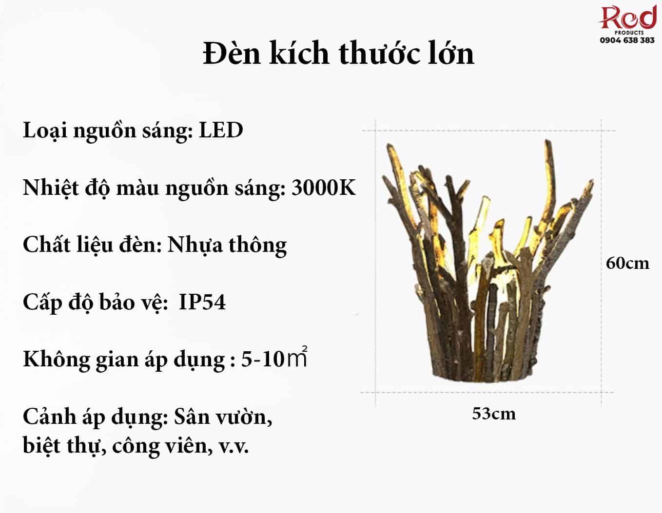 Đèn hắt bóng cành cây khô độc đáo C3070 14