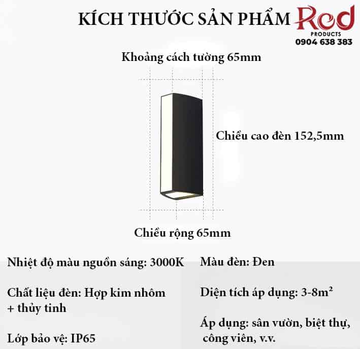 Đèn hắt tường 2 đầu hình hộp chữ nhật B1006 12