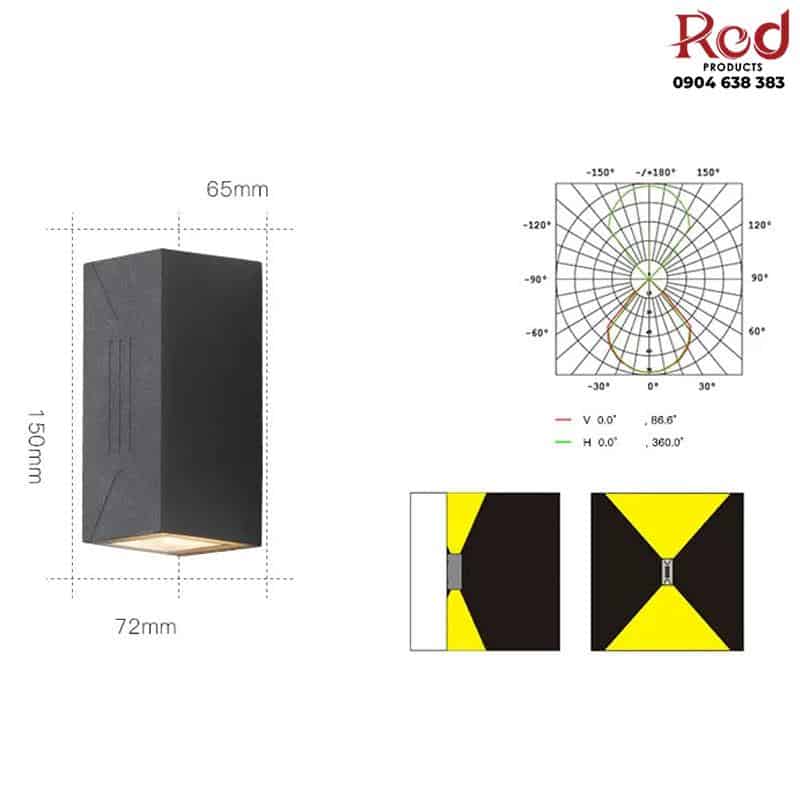 Đèn hắt tường chống nước sang trọng B1118 14