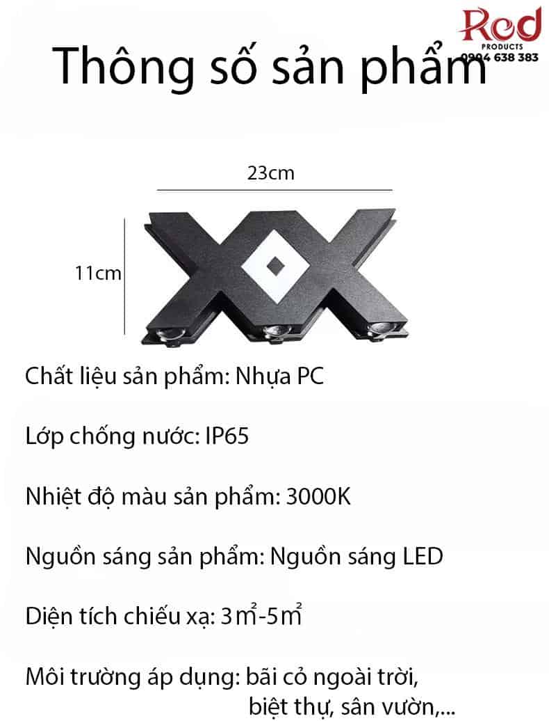 Đèn hắt tường khung chữ DoubleX sáng tạo KE0067 14