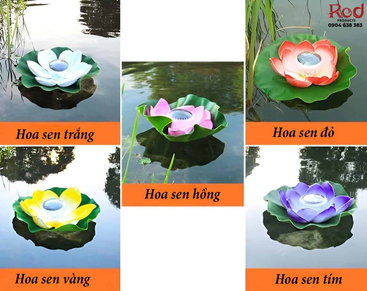 Đèn hoa sen thả nước năng lượng mặt trời JY0105 16