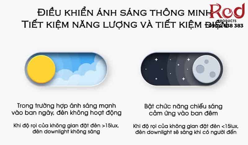 Đèn LED âm trần sâu lòng cảm biến chuyển động FD3431 8