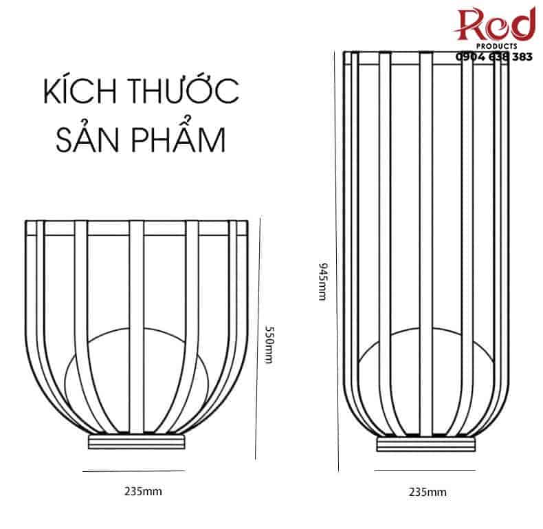 Đèn led kết hợp chậu hoa trang trí ngoài trời HJD168 14