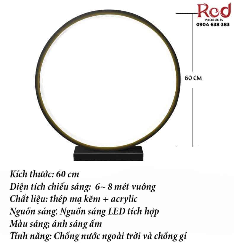 Đèn led khung tròn trang trí sân vườn ZS6847 16