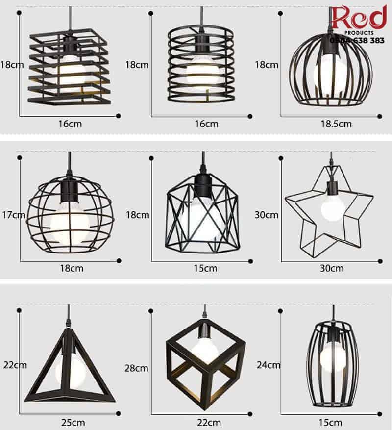 Đèn LED thả trần phong cách industrial nhiều mẫu XL31851ABCD 25