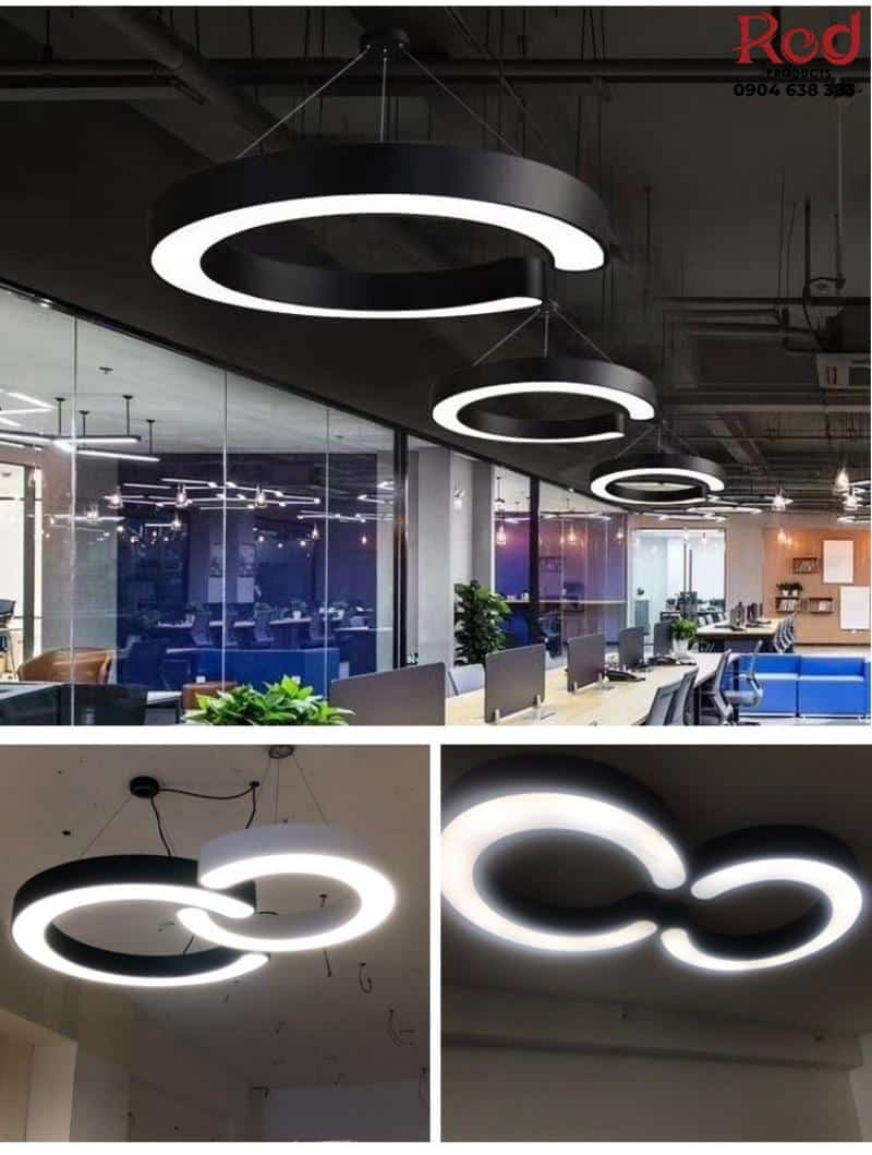 Đèn LED thả trần trang trí showroom hình chữ C ZSL2001 12