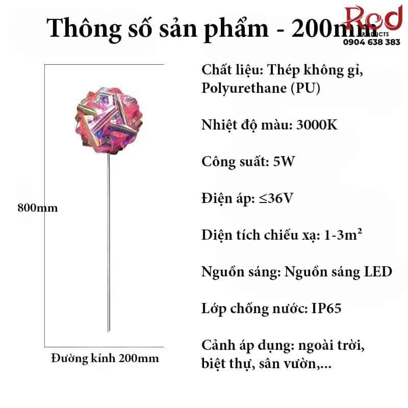 Đèn led trang trí dạ quang quả cầu xoắn KE1170 11