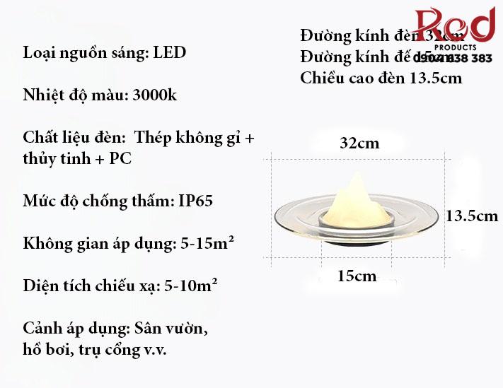 Đèn led trang trí hồ nước ngoài trời C3074 17