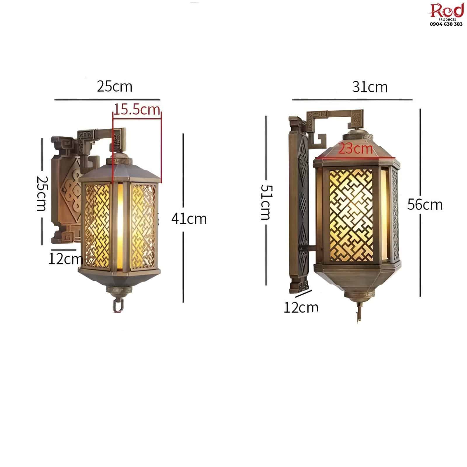 Đèn LED gắn tường cổ điển Á Đông LY046 14