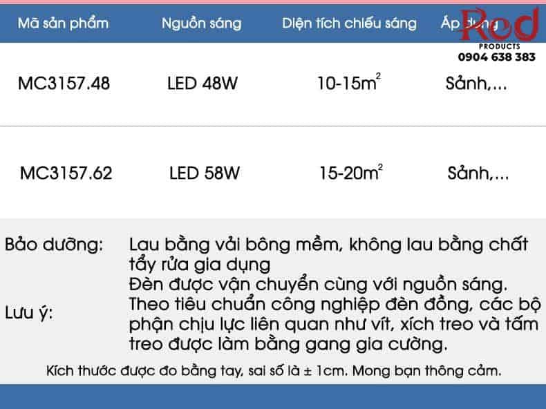 Đèn ốp trần bằng đồng hình vương miệng MC3157 23