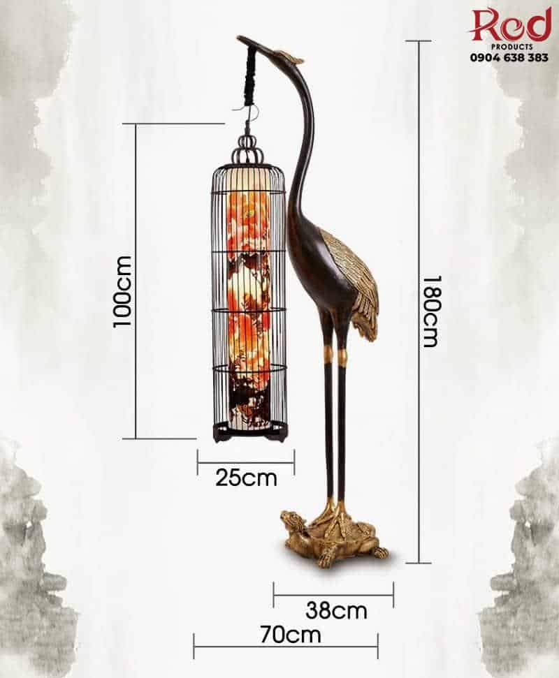 Đèn sàn trang trí rùa cõng hạc cao cấp SNL8798 14