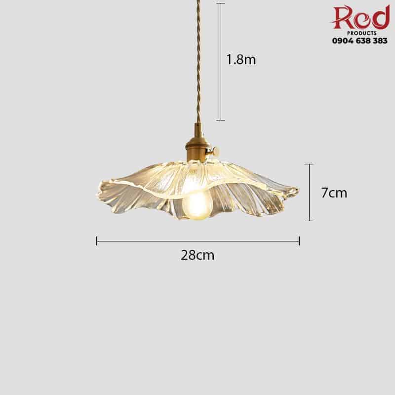 Đèn thả thuỷ tinh phong cách rustic đế đồng thau XL6932C 13