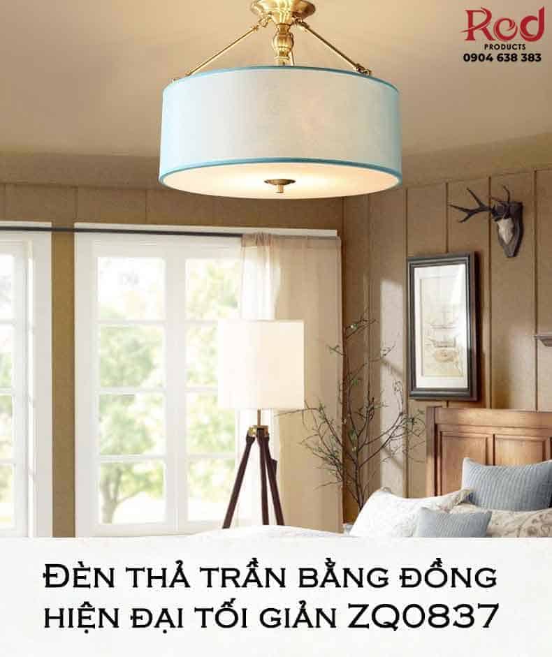 Đèn thả trần bằng đồng hiện đại tối giản ZQ0837 8