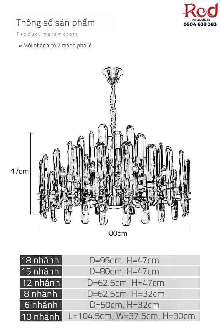 Đèn thả trần pha lê cao cấp sang trọng ZQ7022 24